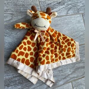 Giraffe Lovey Baby Security Blanket Pacifier Holder Cuddle Toy